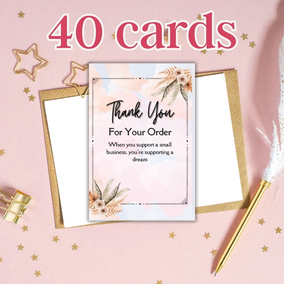 Custom Thank You Cards for Postmark Orders – 2x3" Matte Finish - Picture 1 of 4
